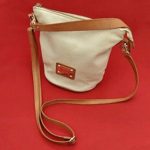 Valentina Cream and Tan Crossbody Bag